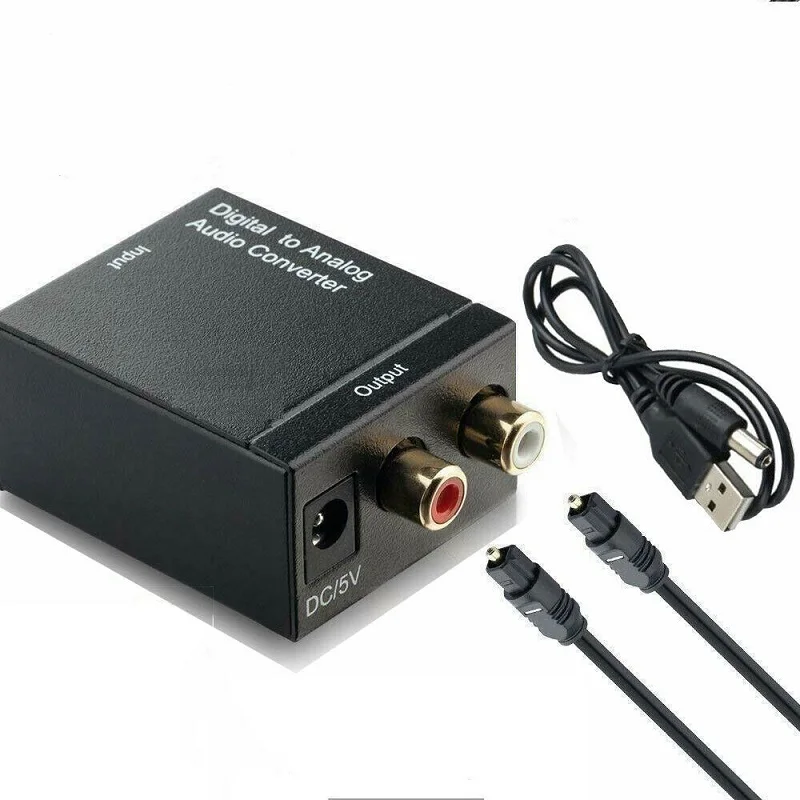 Оптический адаптер с цифрового на аналоговый аудио коаксиальный Toslink RCA LR 3 5