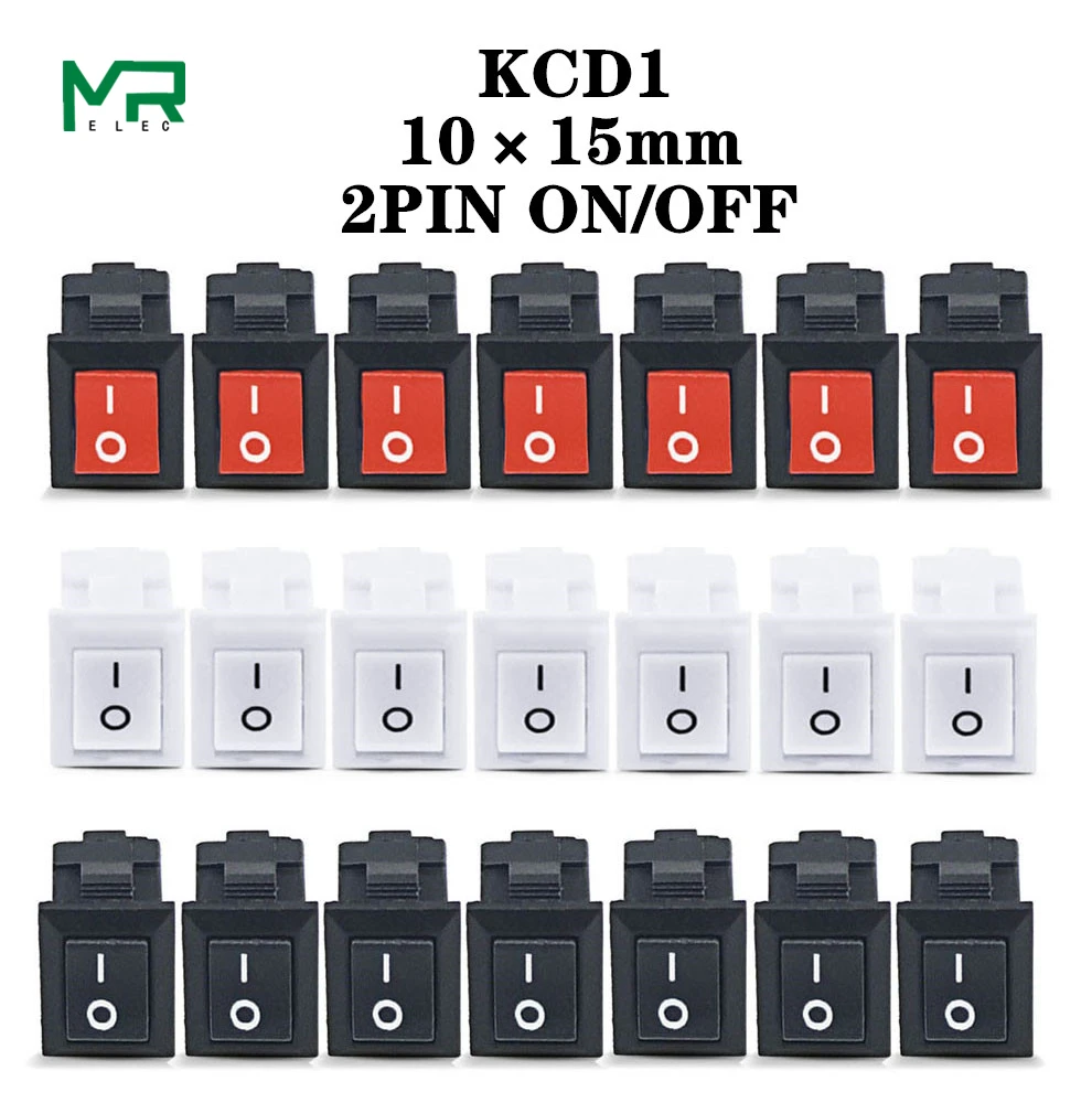 KCD11-101 3A/250V small black 10*15mm SPST 2PIN ON/OFF G130 Boat Rocker Switch Car Dash Dashboard Truck RV ATV Home | Обустройство