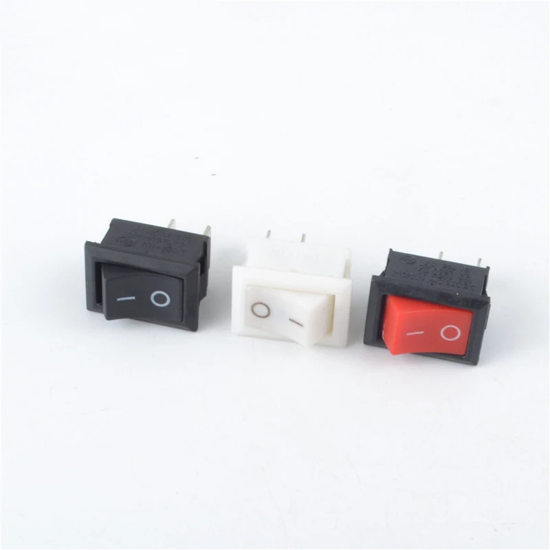 Description Picture 2 of item10Pcs Push Button Switch 10x15mm SPST 2Pin 3A 250V KCD11 Snap-in on/Off Rocker Switch 10MM*15MM Black Red and White
