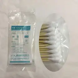 32pcs Home Disposable Cotton Swabs Single-End Disposable Cotton Swabs Wooden Stick Cotton Swab Disinfection Women Makeup Tool