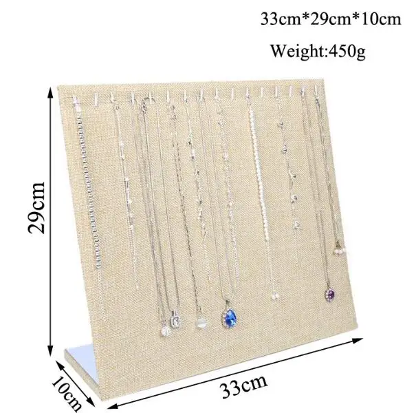 Top New Linen Velvet Pendant Necklaces Earrings Bust Display Stand Jewelry Display Organizer For Jewelry Counter Showcase