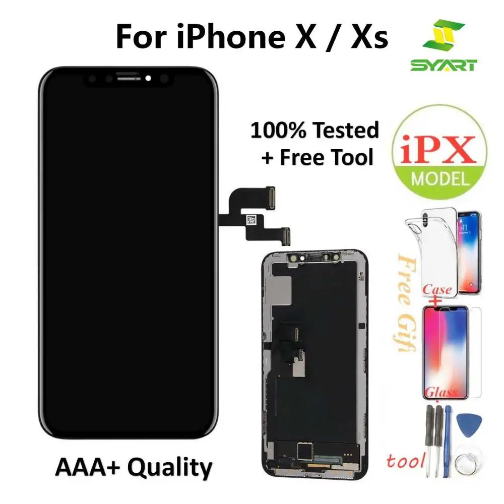 

100% Test TFT OLED For iphoneX XS Pantalla Komplett Einheit LCD Display Screen Touch Digitizer Assembly For iPhone X 10 XS lcd