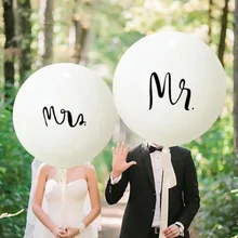 

36inch Mr Mrs Get Married Wedding Large Latex Balloon Helium Inflatable Air Big Balloon Birthday Party Decor Wedding Decoration