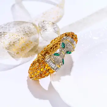 

Tuliper браслет Women's Bracelets Panther Leopard Bangles Crystal Animal Bracelet For Women Party Jewelry Gift