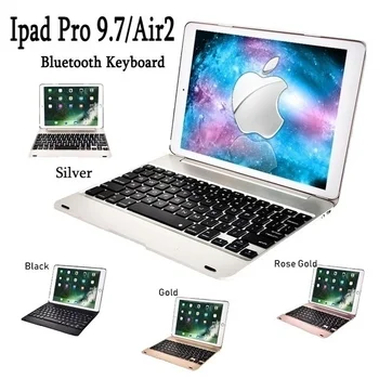 

new good 2020 christmas Wireless Bluetooth Keyboard Case for IPad 9.7 2017 Tablet Alloy Keyboard Cover for IPad Air 2 for IPad
