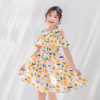 

Girls floral dress summer new 2020 fashion baby girl cotton princess dresses girl party wear children's Clothing 3 5 8 10 12Year