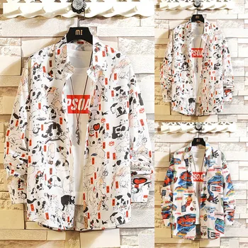 

Men's New Spring Fashion Long Sleeve Top Large Comfortable Printed Shirt 2020 hot new products Spot supplier Dropshipping Hot in