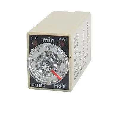 

H3Y-2 AC 220V DPDT 0-3 Minutes 3Min 8 Pins Power on Time Delay Relay