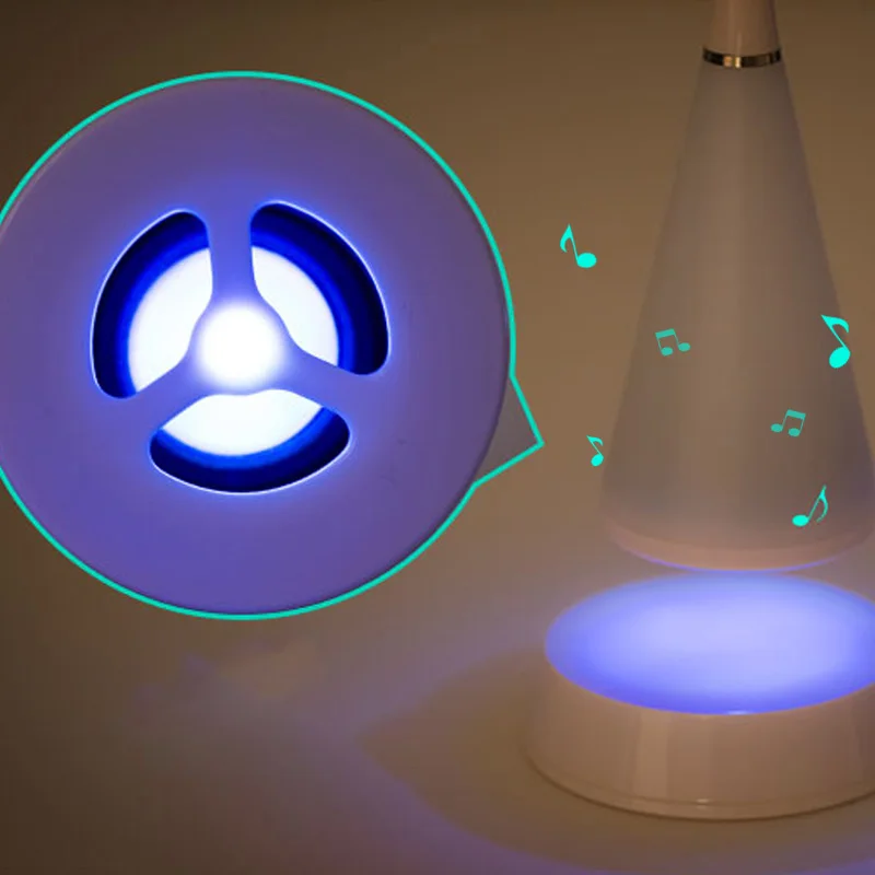 Светодиодная настольная лампа с Bluetooth динамиком сенсорный светильник для музыки
