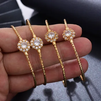 

Bangles Trendy African Ethiopia Fashion Gold Color Bracelet & Bangles For Children Chain Bracelet Trendy Wedding Party Jewelry