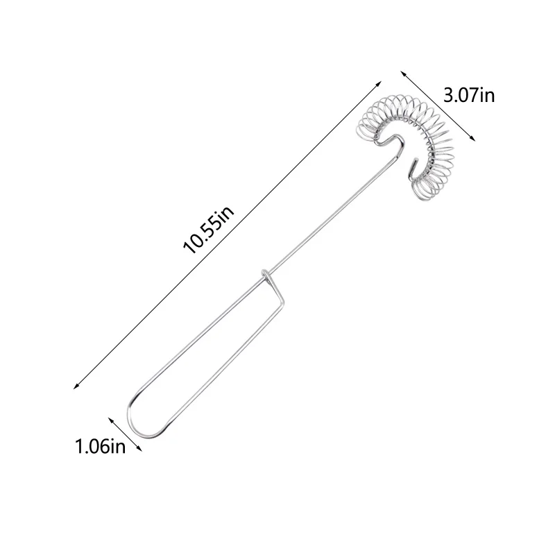 Stainless Steel Portable Spring Egg Stirrer Beater Baking Pastry Tools Manual Coil Whisk Milk Blender Whisking For Kitchen Tools