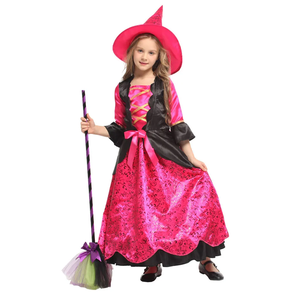 Umorden/костюм ведьмы на Хеллоуин; Детские карнавальные костюмы ведьмы для девочек; вечерние карнавальные костюмы Mardi Gras; нарядное платье