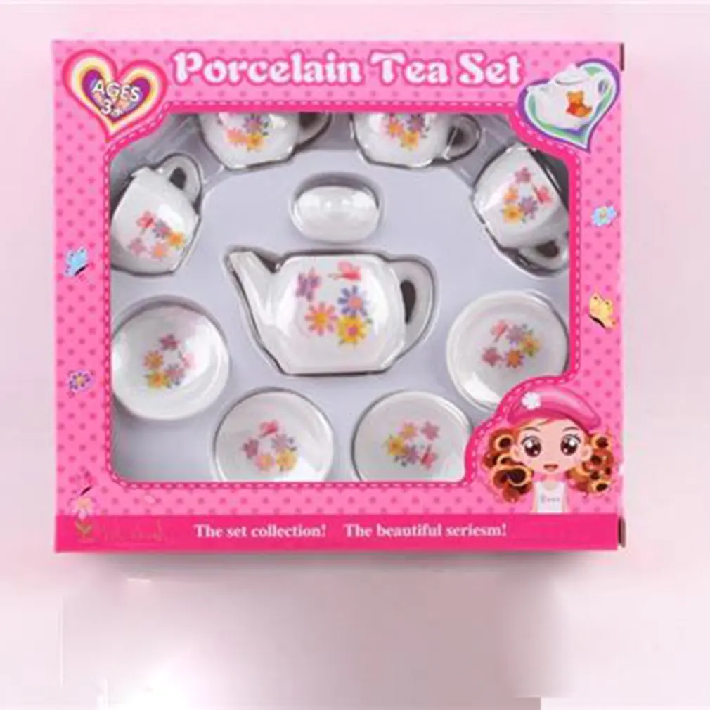 

Ceramic Tea Set Toy Porcelain Play Tea Set Children's Development Toys Educational Interactive Children's Gifts