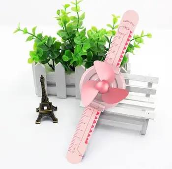 

USB Rechargeable Mute Small Fan Portable Handheld Silicone Watch Fan for Kids