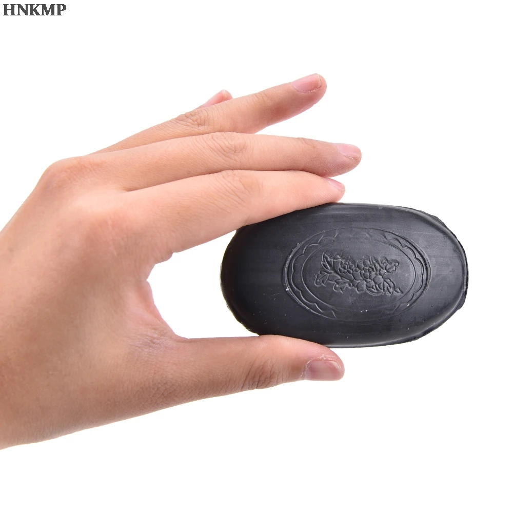 1Pc Active Energy Black Bamboo Charcoal Soap Face&Body Clear Anti Bacterial Lighten Freckles Beauty&Health Care Tourmaline Soap 2