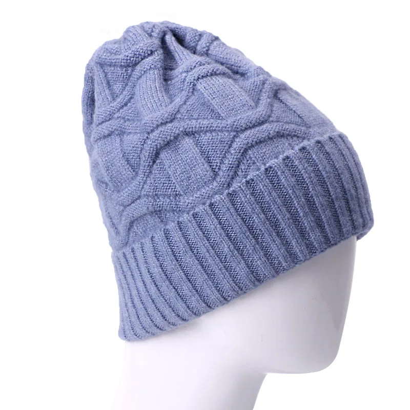 Женская мешковатая шапка Skullies Beanies, Зимняя вязанная теплая Толстая шапка унисекс, мягкая эластичная Женская и Мужская ветрозащитная шапка