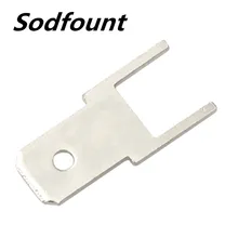 100 шт. 4,8 вставные штепсельные Пружинные клеммы PCB Тип припоя толщина 0,5/0,8 мм две ножки, длина 14 мм клеммные ПХБ сварочные листы