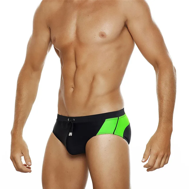 Men Underwear Sexy Swimming Briefs Low Waist Swimwear Drop with Push-up Pad Sexy Shorts Trunks Summer Beach Pants Nylon