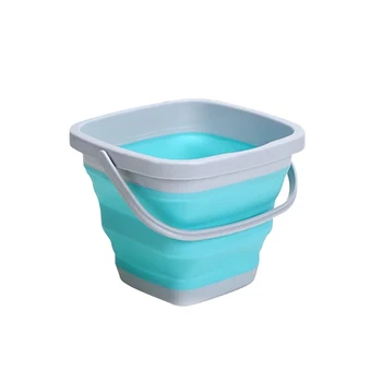 

Bathroom Outdoor Fishing Multifunctional Car Wash Travel Portable With Handle Storage Container Silicone Folding Bucket Garbage