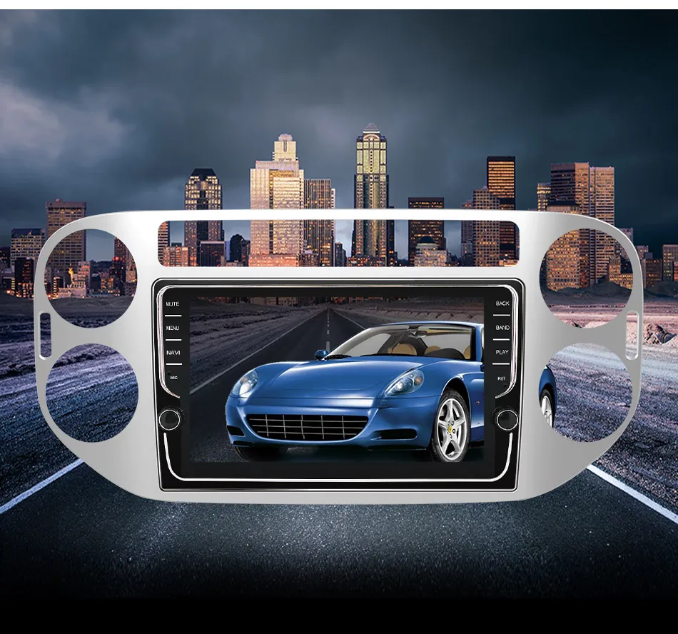 Eunavi ips Android 9,0 2 Din автомагнитола gps Navi для Volkswagen VW Tiguan 4G+ 64G RK3399 TDA7851 сенсорный экран 9 дюймов стерео без dvd