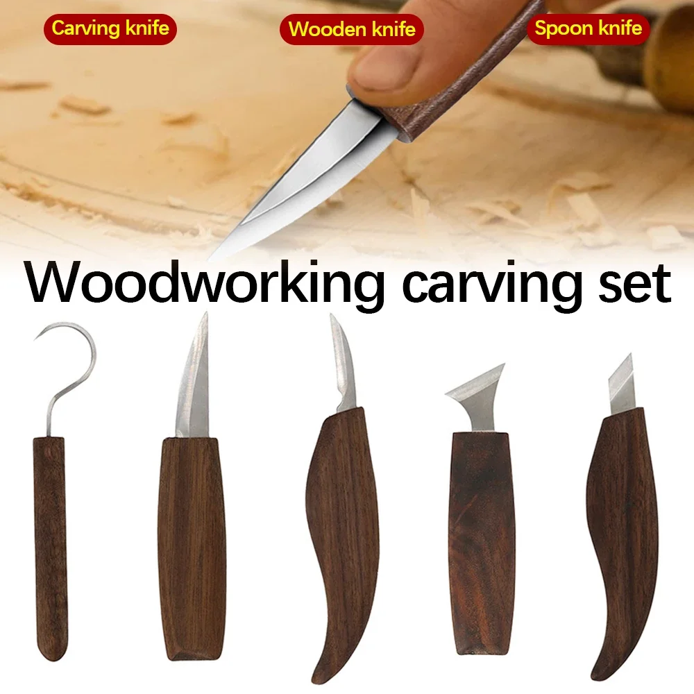 Outils de sculpture sur bois à la main, jeu de ciseaux de détail de puce,  couteaux, outil pour le travail du bois 6 pièces - AliExpress