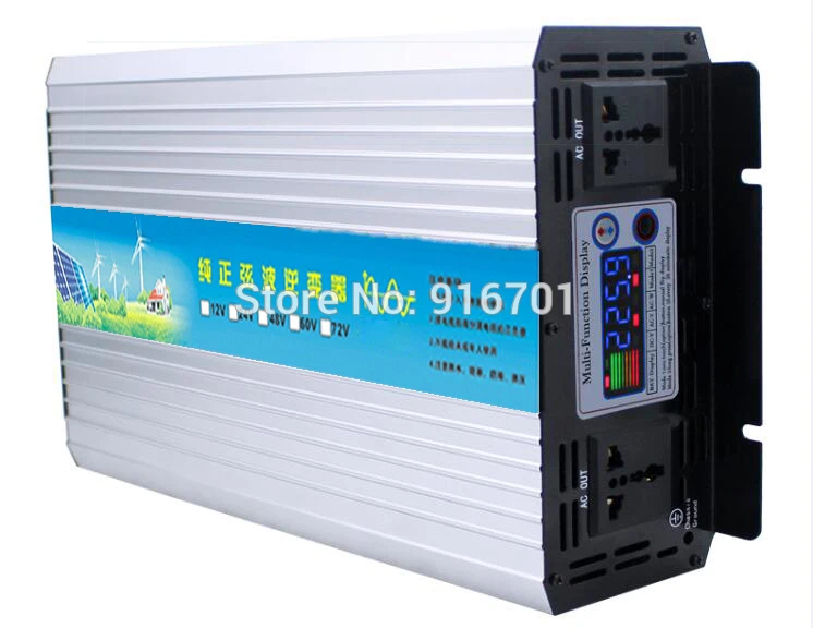 

Off Grid 6000W DC 60V/72V TO AC 110V/120V/220V/230V 50HZ/60HZ Peak Power 12000W Pure Sine Wave Inverter