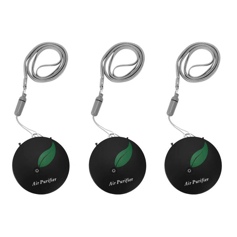 3X Personal Wearable Air Purifier Necklace Mini Portable Air Freshner