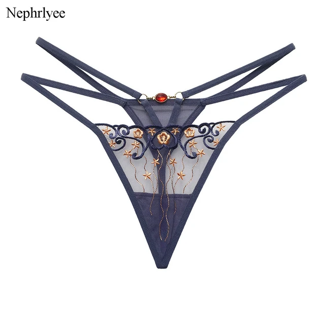 2021 Romantic Lingerie Embroidery Panties Thongs Sexy G-string