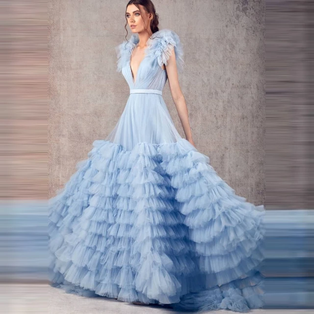 Fashion Ball Gown Embroidery Layered Tulle Prom Dress Sheer Jewel Neck  Beaded Evening Gowns Sweep Train Vestidos De Fiesta Satin Sequined Formal  Dress From Weddingteam, $134.65 | DHgate.Com