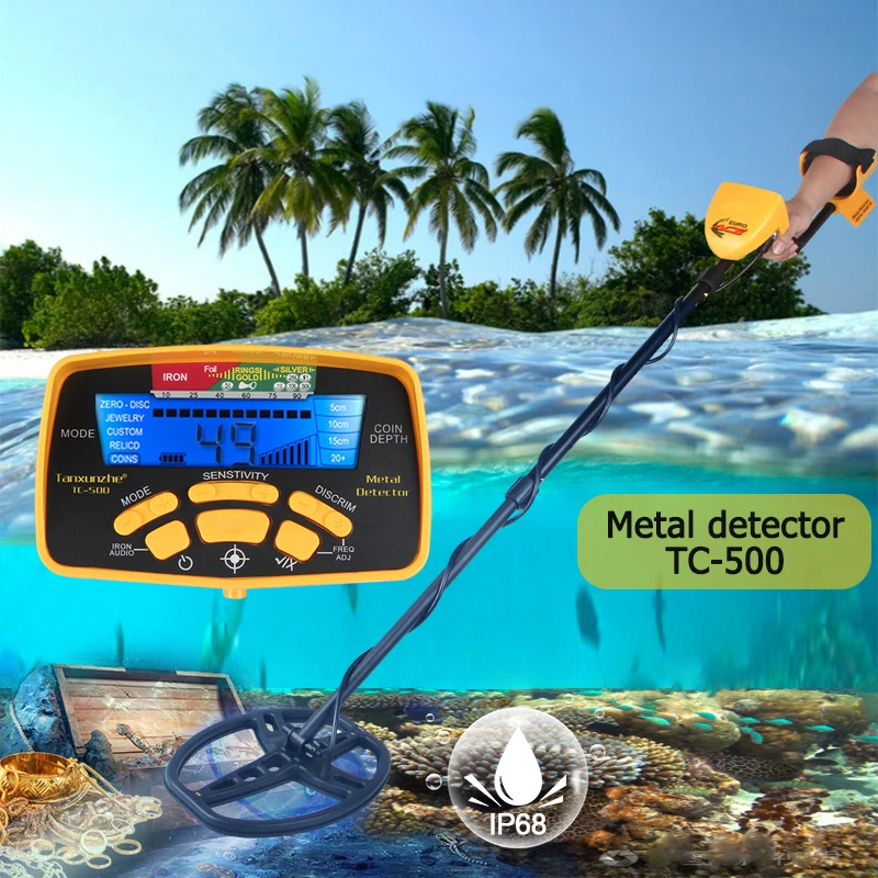 TC500 Metal Detector Underground Professional Depth Search Finder Gold Detector Treasure Hunter Detecting Pinpointer Waterproof