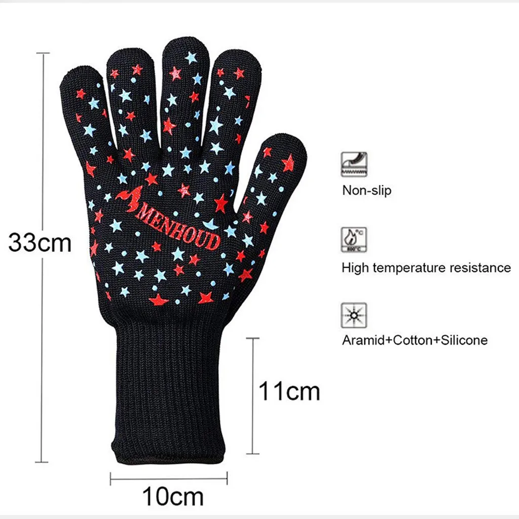 Womail 2019 новая стильная термостойкая перчатка s высокого качества Мода 1 шт. Горячая барбекю, гриль кулинарные рукавицы Высокая термостойкая
