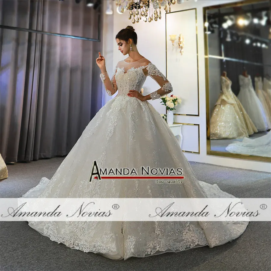 Robe mariage femme полное кружевное свадебное платье свадебные платья для невесты