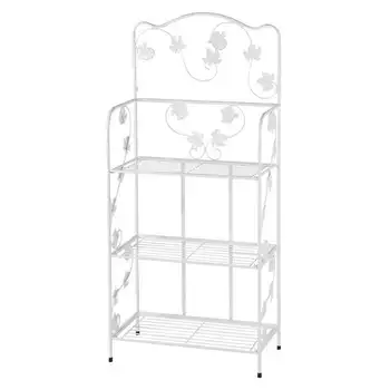 

bathroom organizer 3-Tier Elegant Iron Floor-Standing Plant Display Stand Flower Pot Rack Garden Courtyard Decor paper towel