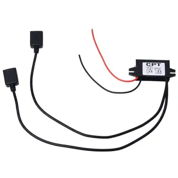 

DC Converter 12V to 5V 3A Double 2 USB to Auto Power Regulator Voltage Step Down