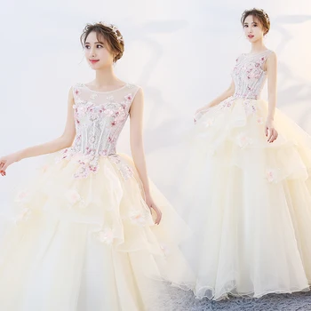 

2019 Wedding Celebrity Backless Floral Ruffles Dress Sexy Women Sleeveless Bandage O Neck Beach Style Party Dresses Wholesale