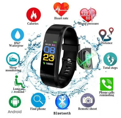 

fitness activity tracker Smart Bracelet Bluetooth Fitness Calories Heart Rate Pedometer Blood Pressure Wristband for IOS Android