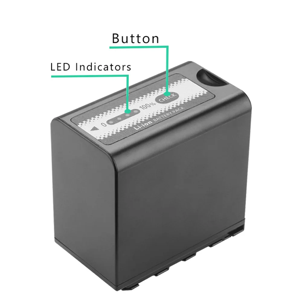 Vw-Vbd78 Ag-Vbr89 Batteria Con Indicatori Led Di Potenza Per Panasonic Aj-Hpx260Mc Hpx265Mc Px270 Px285Mc Px298 Hc-X1000 Dvx200