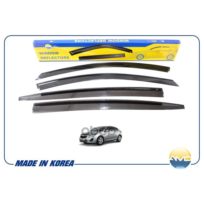 Дефлекторы Окон Black(Chevrolet Cruze J305 5d 11-)(К-Т 4шт) Amddk175 AMD арт. AMDDK175