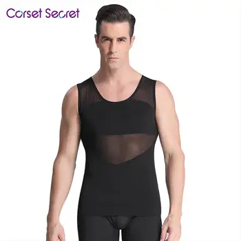 

Corset Secret Men's Shapewear Underwear Men Shaper Vest Tummy Control Body Shaper Vest Mesh Sexy Breathable Shaper Vest