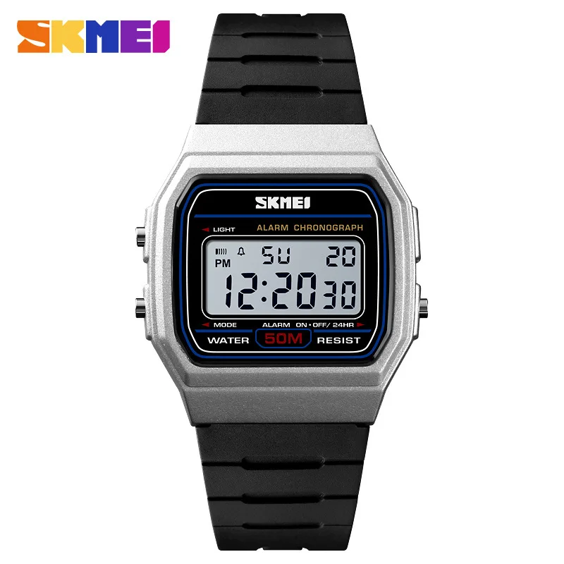 

Skmei 1412 Women's Electronic Watch Japan Movement Silica Gel Sports Watch Night Light Alarm Clock Timekeeping