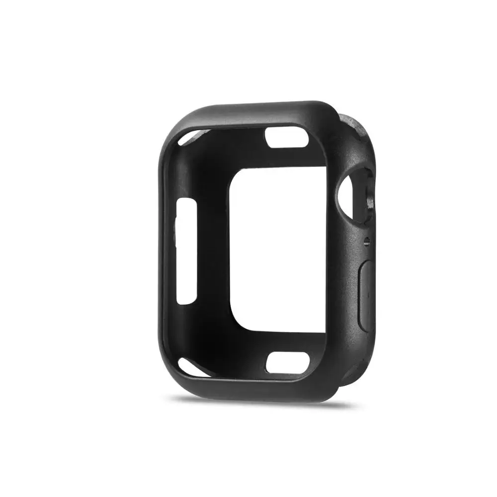 Защитный чехол для Apple Watch 4, 5, 3, 2, 1, 40 мм, 44 мм, защитный бампер для iWatch Series 4, 5, 3, 2, 42 мм, 38 мм - Цвет: Черный
