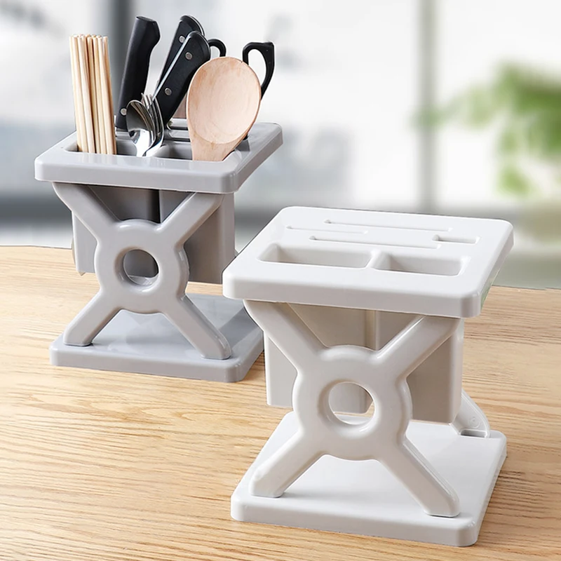 

Kitchen Cutlery Knife Holder Drainer Sink Drain Rack Spoon Fork Chopsticks Storage Shelf Organizer Block Bathroom Accessories