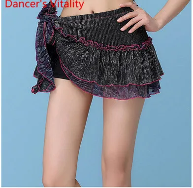 Only Skirt as Photo Костюм для танца живота бедра шарф новая сексуальная короткая складчатая юбка Восточная индийская одежда для занятий танцами соревнования тренировочная одежда - Цвет: Only Skirt as Photo