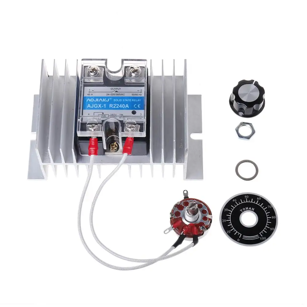

8KW High Power SCR Voltage Regulator 0-220V Motor Speed / Temperature / Light Controller