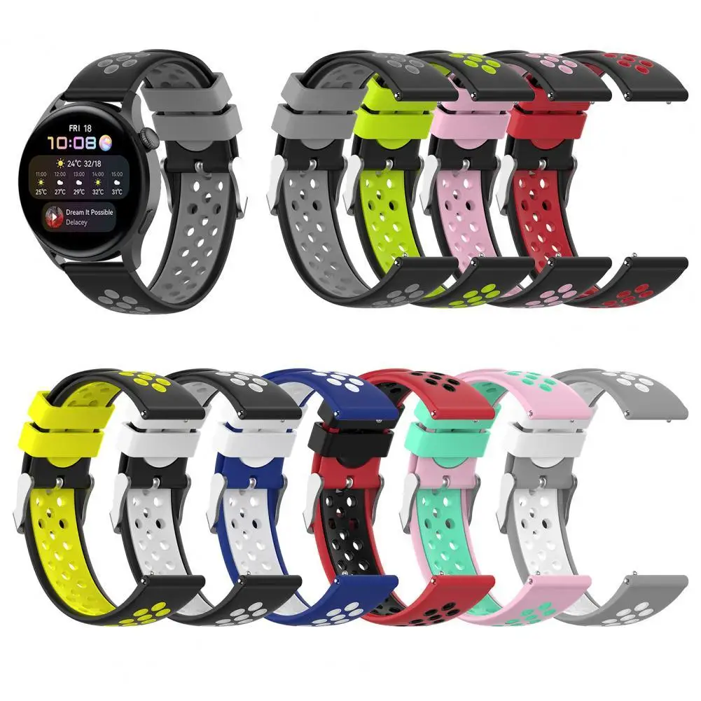 

Watch Band Waterproof Soft Silicone 22mm Smart Watch Wrist Strap Replacement for Watch 3/Watch 3 Pro/GT3 46mm/GT Runner