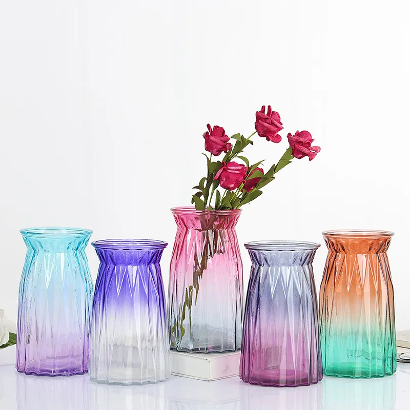 Большой размер стеклянная ваза для цветов лаконичная гостиная украшение дома аксессуары вазы для цветов