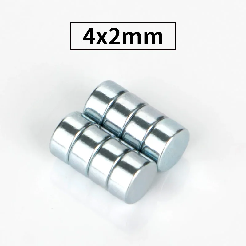 

RKZCT 100pcs/Lot 4 * 2 mm Thin Imanes Disc Magnet Hot Sales Practical Strong Magnets Powerful Neodymium Small Round Magnetic