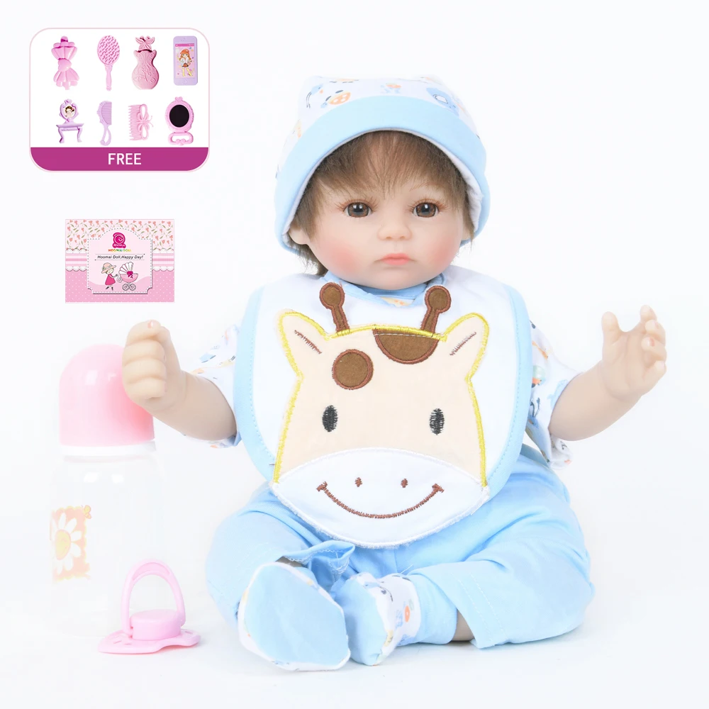 18 дюймов 48 см силиконовые куклы Menina Bebe Reborn Мягкие реалистичные игрушки для детей