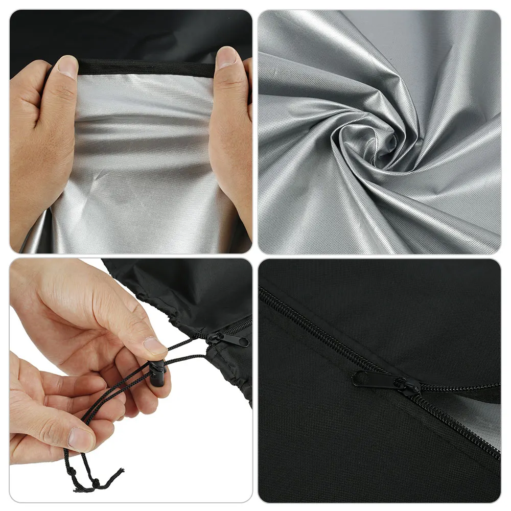 Patio Heater Cover Heavy Duty Waterproof Gas Pyramid Standup Outdoor Furniture Protector All-Purpose Covers With Zipper 6
