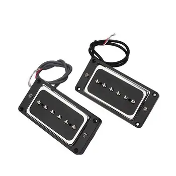 

Plastic Black Alnico Humbucker Pickup Set Manual Winding Double-coil Pick-up Kit Electric Guitar Bridge Accessories